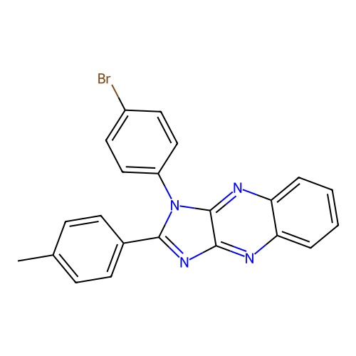 1-(4-bromophenyl)-2-(4-methylphenyl)-1H-imidazo[4,5-b]quinoxaline structure