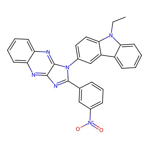 1-(9-ethyl-9H-carbazol-3-yl)-2-(3-nitrophenyl)-1H-imidazo[4,5-b]quinoxaline structure