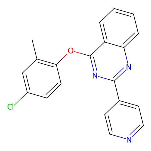 4-(4-Chloro-2-methylphenoxy)-2-(pyridin-4-yl)quinazoline structure