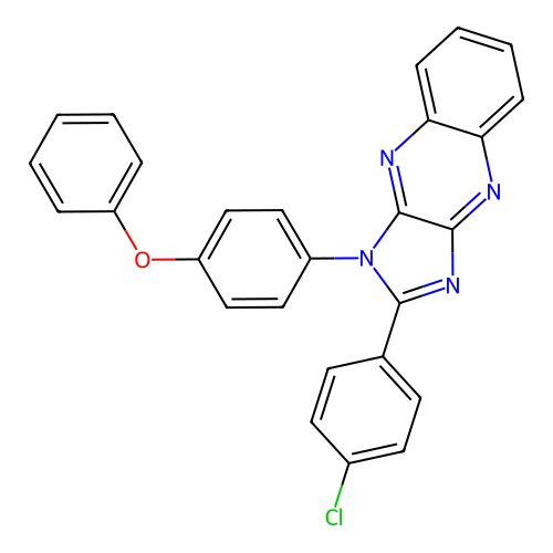 2-(4-chlorophenyl)-1-(4-phenoxyphenyl)-1H-imidazo[4,5-b]quinoxaline structure