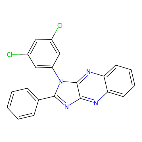1-(3,5-dichlorophenyl)-2-phenyl-1H-imidazo[4,5-b]quinoxaline structure