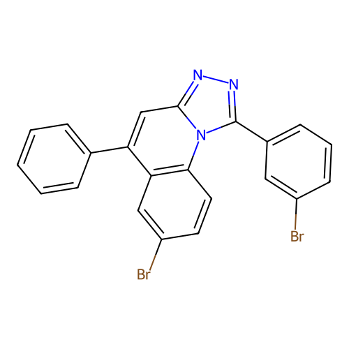 7-Bromo-1-(3-bromophenyl)-5-phenyl-[1,2,4]triazolo[4,3-a]quinoline structure