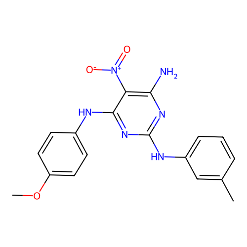 N~4~-(4-methoxyphenyl)-N~2~-(3-methylphenyl)-5-nitropyrimidine-2,4,6-triamine structure