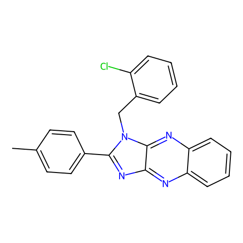 1-(2-chlorobenzyl)-2-(4-methylphenyl)-1H-imidazo[4,5-b]quinoxaline structure