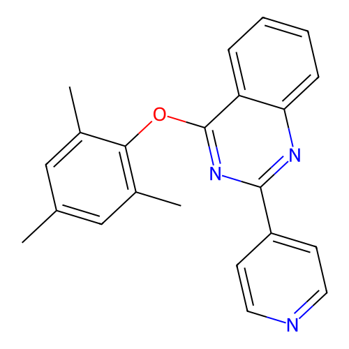 2-(Pyridin-4-yl)-4-(2,4,6-trimethylphenoxy)quinazoline structure