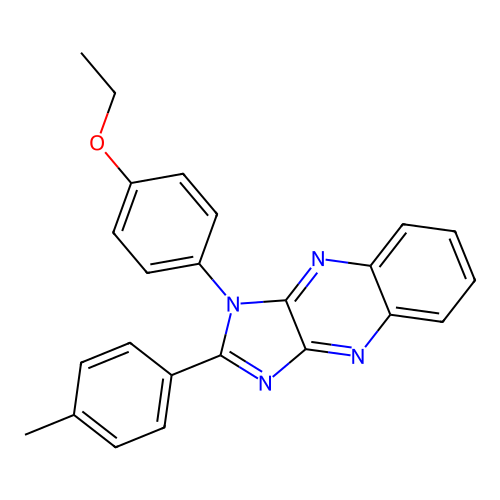 1-(4-ethoxyphenyl)-2-(4-methylphenyl)-1H-imidazo[4,5-b]quinoxaline structure