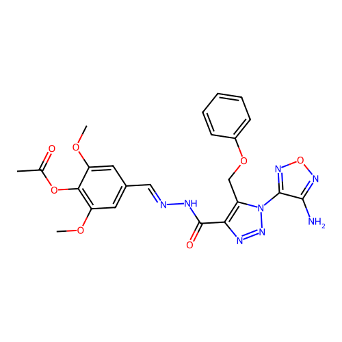 C23H22N8O7 structure