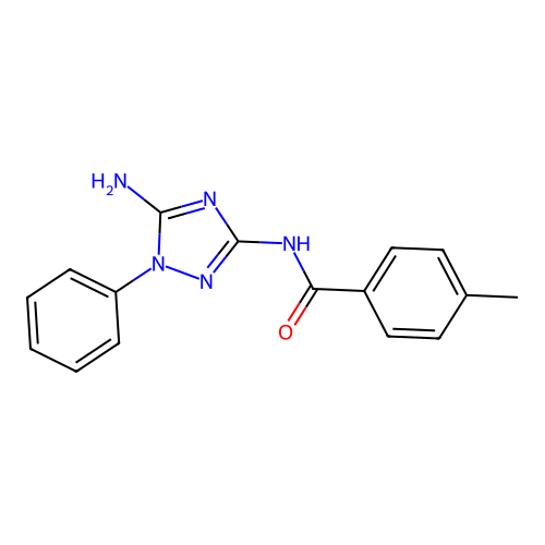 N-(5-amino-1-phenyl-1,2,4-triazol-3-yl)-4-methylbenzamide structure