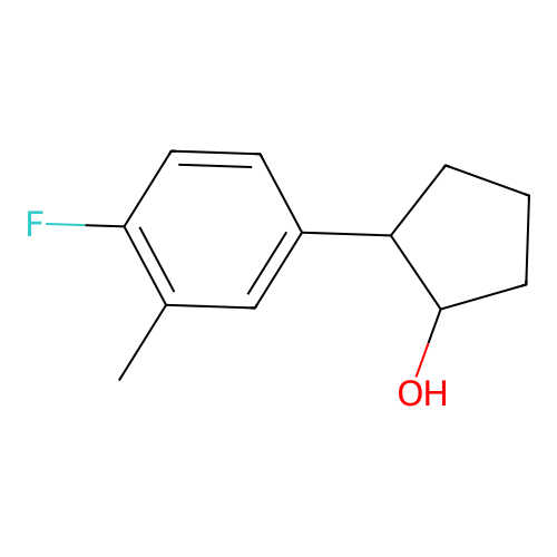 2-(4-Fluoro-3-methylphenyl)cyclopentan-1-ol structure