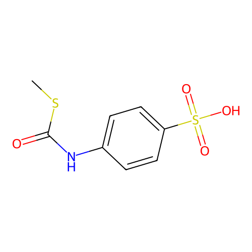 4-(Methylsulfanylcarbonylamino)benzenesulfonic acid structure