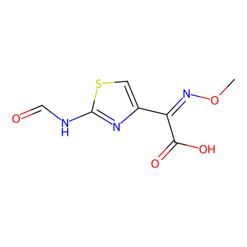 2-(2-Formamidothiazole-4-yl)-2-methoxyimino acetic acid structure