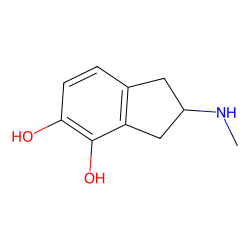 2-(methylamino)-2,3-dihydro-1H-indene-4,5-diol structure