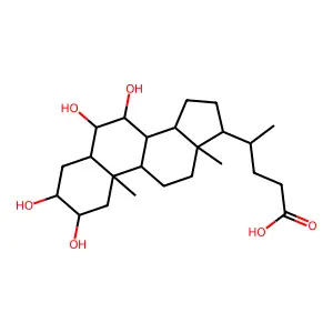2,3,6,7-四羟基胆烷酸 structure