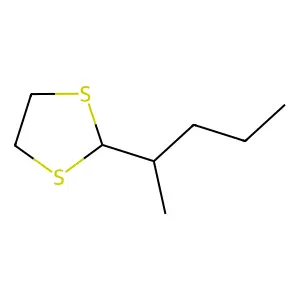 2-(1-甲基丁基)-1,3-二硫杂环戊烷 structure
