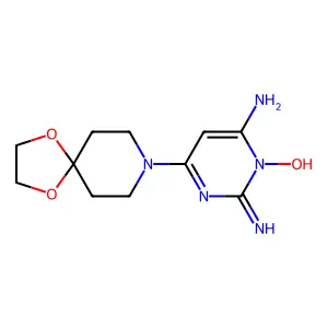 6-Amino-4-(1,4-dioxa-8-azaspiro(4.5)decan-8-yl)-2-iminopyrimidin-1(2H)-ol structure