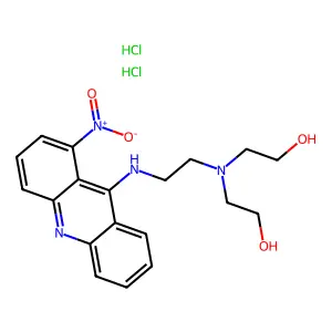 Ethanol, 2,2'-((2-((1-nitro-9-acridinyl)amino)ethyl)imino)bis-, dihydrochloride structure