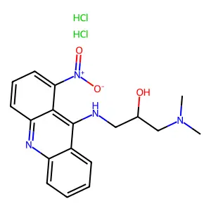 2-Propanol, 1-(dimethylamino)-3-((1-nitro-9-acridinyl)amino)-, dihydrochloride structure