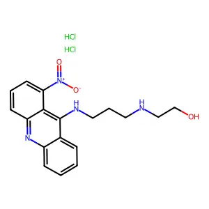 Ethanol, 2-((3-((1-nitro-9-acridinyl)amino)propyl)amino)-, dihydrochloride structure