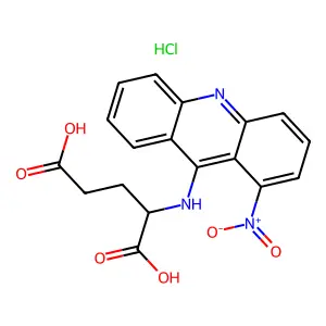 L-Glutamic acid, N-(1-nitro-9-acridinyl)-, monohydrochloride structure