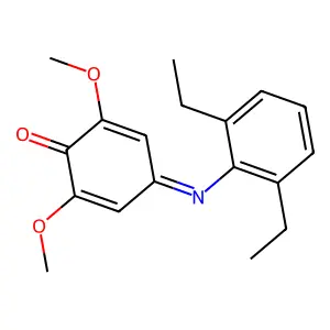 2,5-Cyclohexadien-1-one, 4-((2,6-diethylphenyl)imino)-2,6-dimethoxy- structure
