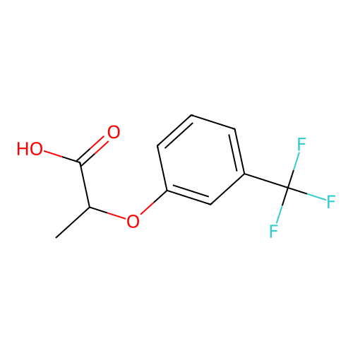 2-[3-(Trifluoromethyl)phenoxy]propanoic acid structure