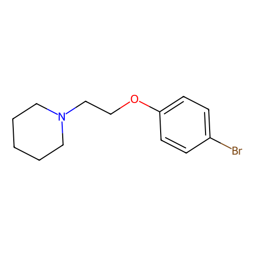 1-[2-(4-Bromophenoxy)ethyl]piperidine structure