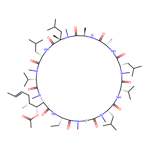 Cyclosporine A acetate structure
