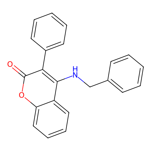 4-Benzylamino-3-phenylcumarin structure
