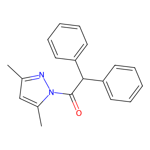 1-(3,5-Dimethylpyrazol-1-yl)-2,2-diphenylethanone structure