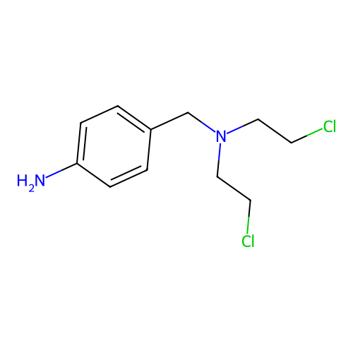 4-[Bis(2-chloroethyl)aminomethyl]aniline structure