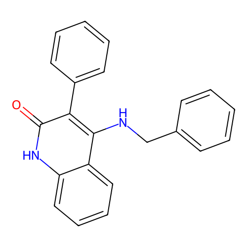 4-Benzylamino-3-phenyl-2-chinolon structure