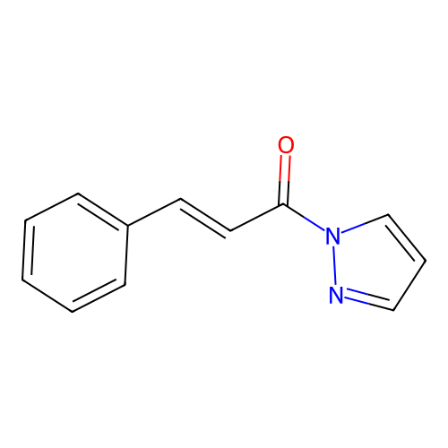 1-cinnamoyl-1H-pyrazole structure