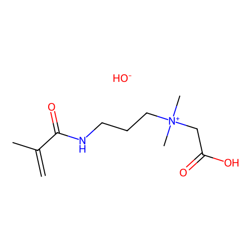 (Carboxymethyl)dimethyl-3-((2-methyl-1-oxoallyl)amino)propylammonium hydroxide structure