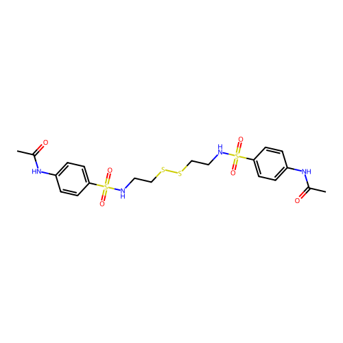 N-(4-(((2-((2-(((4-(Acetylamino)phenyl)sulfonyl)amino)ethyl)dithio)ethyl)amino)sulfonyl)phenyl)acetamide structure