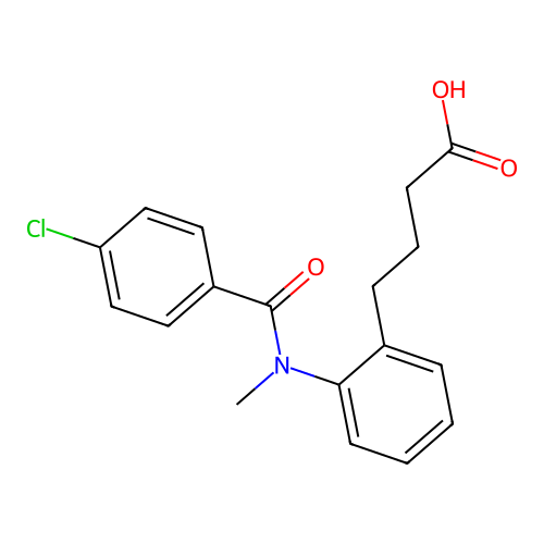 Butyric acid, 4-(o-(4-chloro-N-methylbenzamido)phenyl)- structure