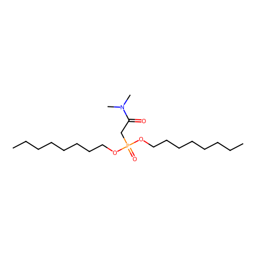 Dioctyl (N,N-dimethylcarbamoylmethyl)phosphonate structure