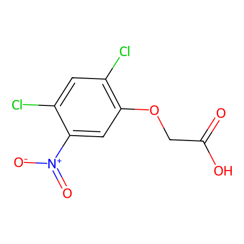 (2,4-Dichloro-5-nitrophenoxy)acetic acid structure