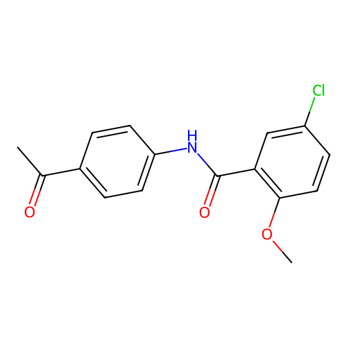 N-(4-acetylphenyl)-5-chloro-2-methoxybenzamide structure