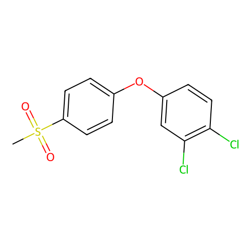 Benzene, 1,2-dichloro-4-(4-(methylsulfonyl)phenoxy)- structure