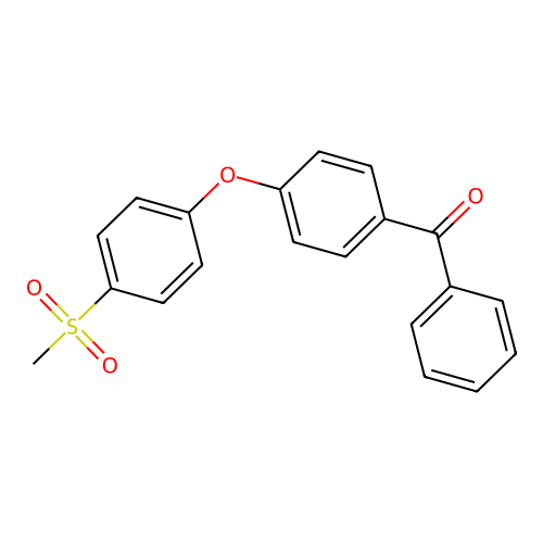 Methanone, (4-(4-(methylsulfonyl)phenoxy)phenyl)phenyl- structure