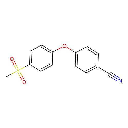 Benzonitrile, 4-(4-(methylsulfonyl)phenoxy)- structure