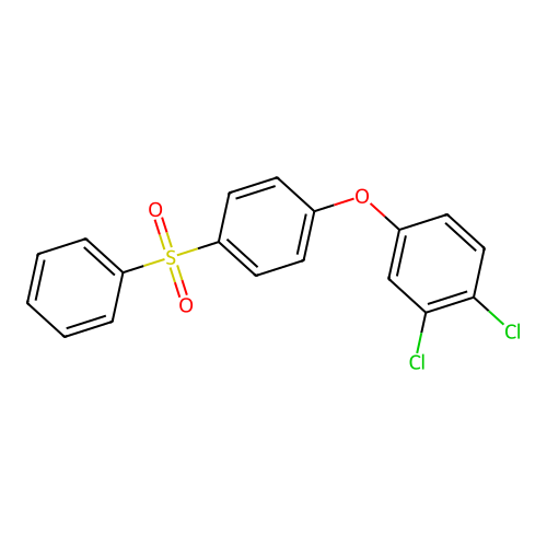 Benzene, 1,2-dichloro-4-(4-(phenylsulfonyl)phenoxy)- structure