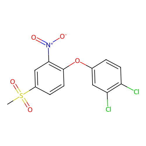 Benzene, 1,2-dichloro-4-(4-(methylsulfonyl)-2-nitrophenoxy)- structure