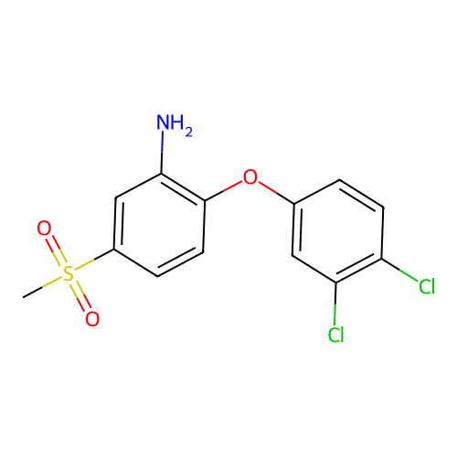 Benzenamine, 2-(3,4-dichlorophenoxy)-5-(methylsulfonyl)- structure