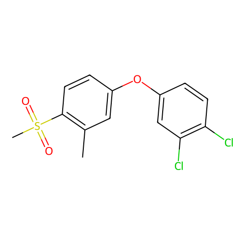 1,2-Dichloro-4-(3-methyl-4-(methylsulfonyl)phenoxy)benzene structure