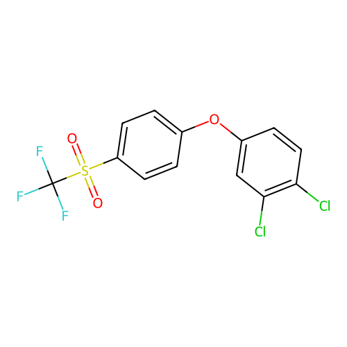 Benzene, 1,2-dichloro-4-(4-((trifluoromethyl)sulfonyl)phenoxy)- structure
