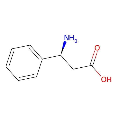 (3S)-3-amino-3-phenylpropanoic acid structure