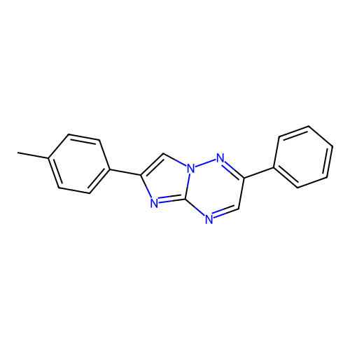 Imidazo[1,2-b][1,2,4]triazine, 6-(4-methylphenyl)-2-phenyl- structure