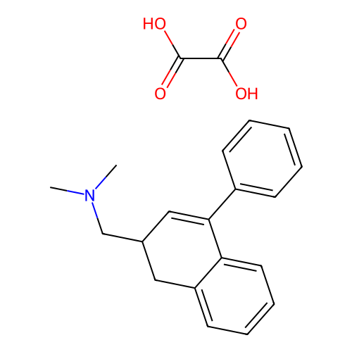 2-Naphthalenemethanamine, 1,2-dihydro-N,N-dimethyl-4-phenyl-, ethanedioate (1:1) structure