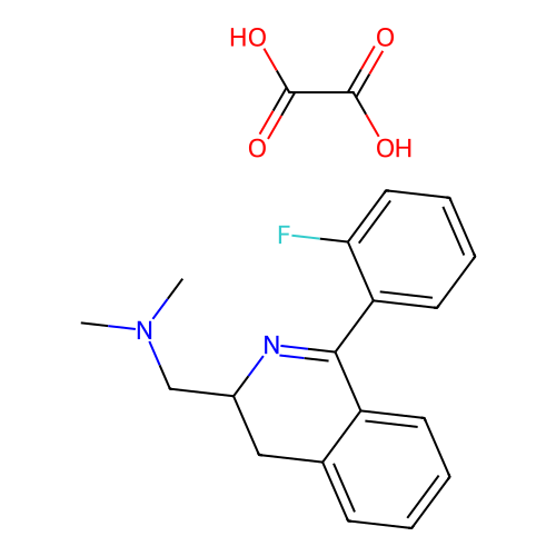 N,N-Dimethyl-1-(2-fluorophenyl)-3,4-dihydro-3-isoquinolinemethanamine ethanedioate (1:1) structure